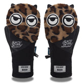 MARKERWAY Cute Big Eyes Plush Men And Women Waterproof And Wear-Resistant Ski Gloves